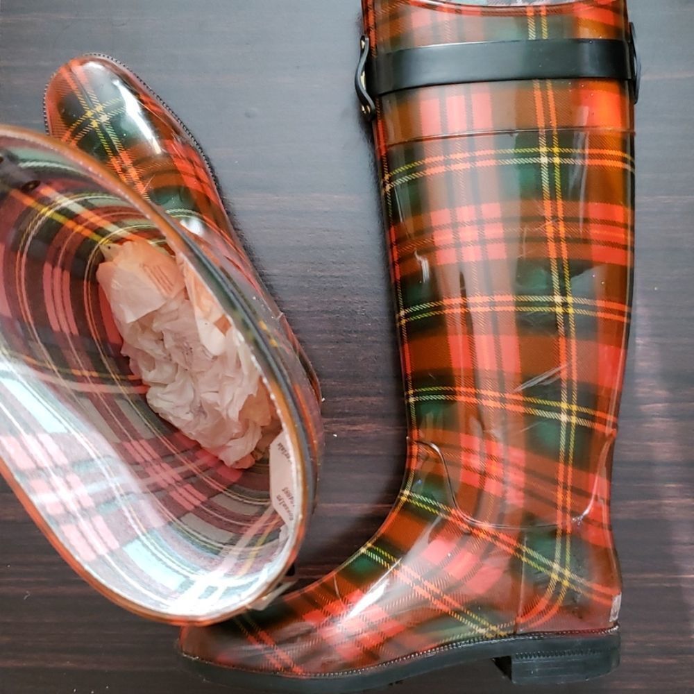 LAUREN by RALPH LAUREN plaid rain boots - Picture 6 of 14